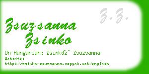 zsuzsanna zsinko business card